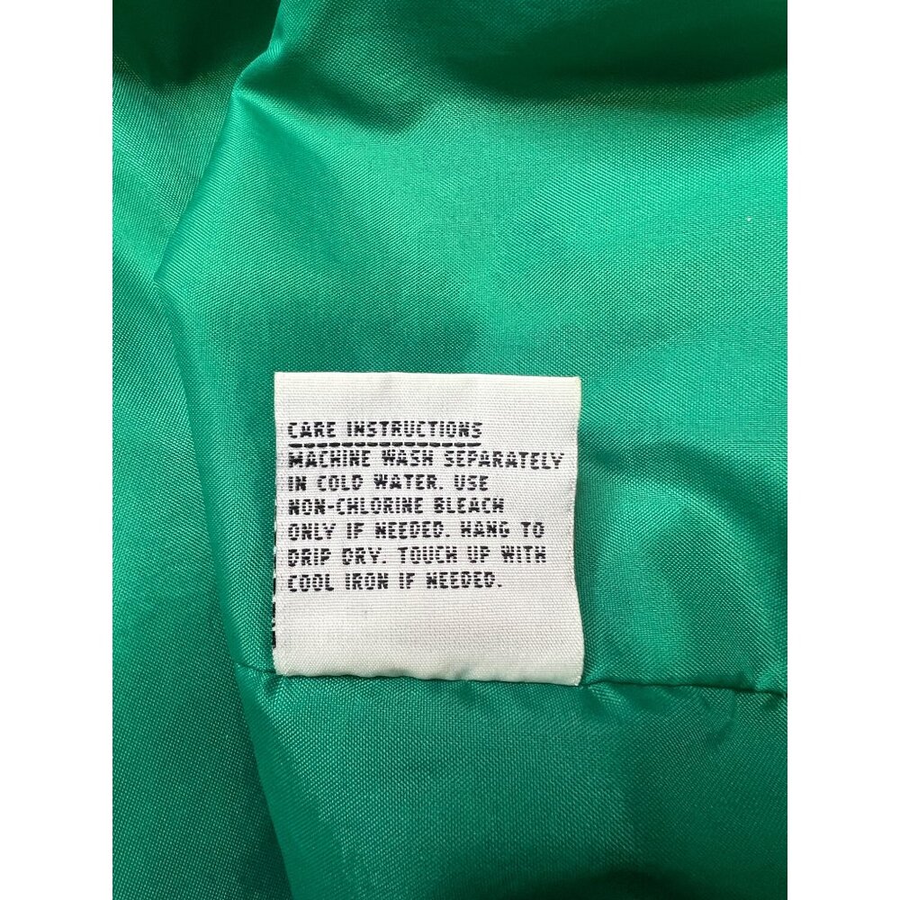 Vintage Be In The Current Scene Green & White Jacket 22W Drawstring Collar - Picture 5 of 5